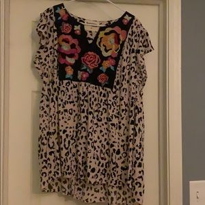 Embroidered Plus Size Top
